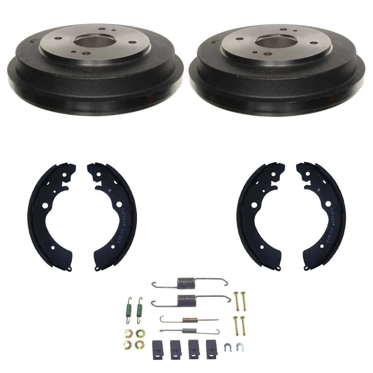 Rear Brake Drums Shoes & Hardware For Honda Accord 1990-2002 Models W/ Rear Drum 1