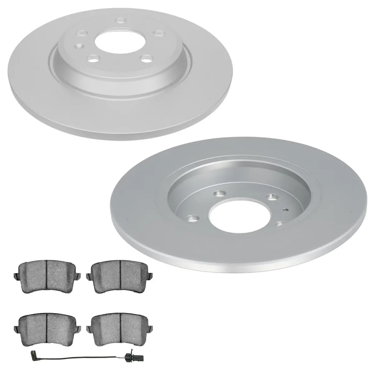 Rear Coated Disc Brake Rotors & Ceramic Pads For Audi A4 Sedan 2009 2010 2011 1