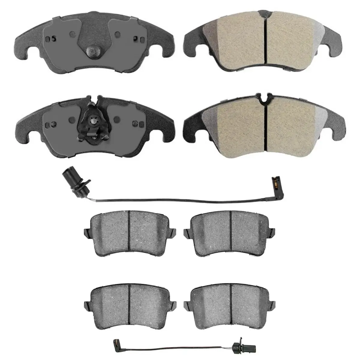 Front & Rear Ceramic Disc Brake Pads For Audi A4 Sedan 2009 2010 2011 2013 2016 1