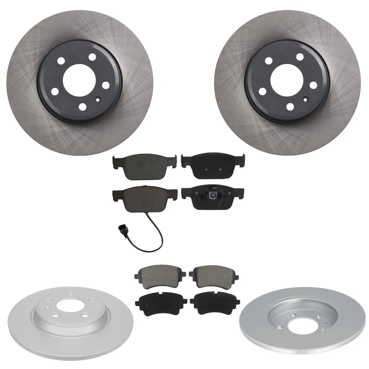 Front Rear Coated Disc Brake Rotors & Pads For Audi A4 Quattro 2021 2023 2025 1