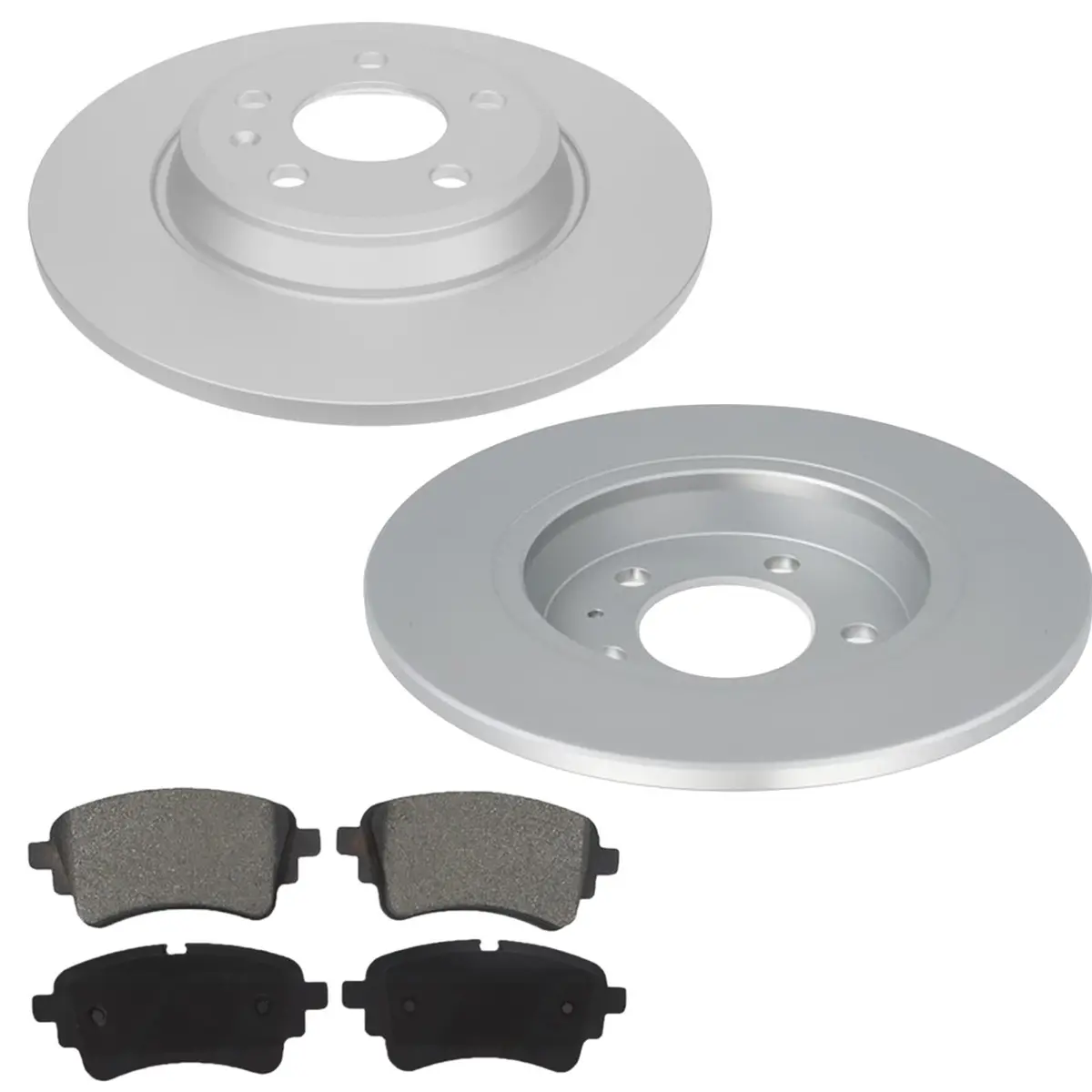 Rear Coated Disc Brake Rotors & Pads For Audi A4 Quattro 2021 2022 2023 2025 1