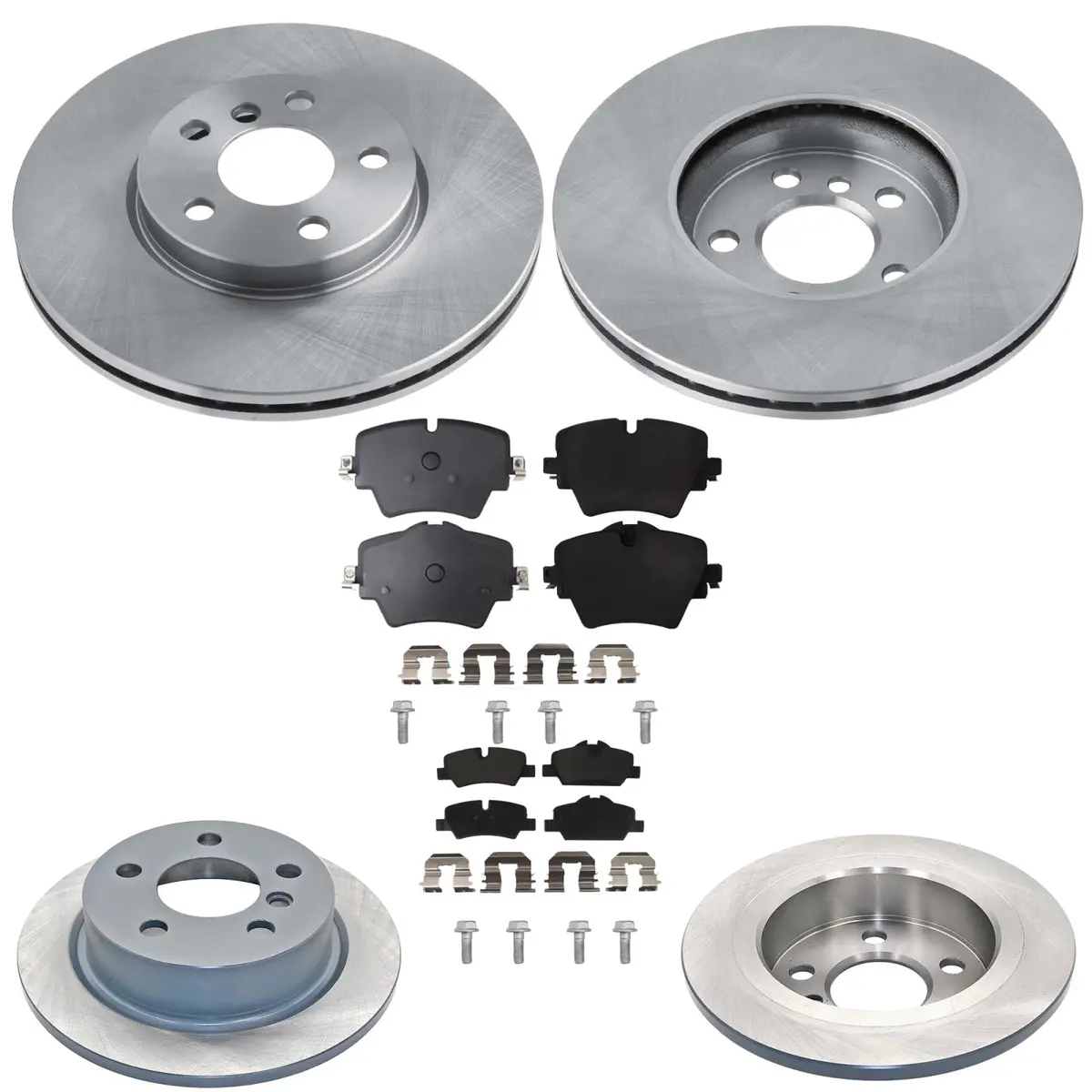 F&R Coated Disc Brake Rotors & Eps Brake Pads For Mini Cooper S 2022 2023 2024 1