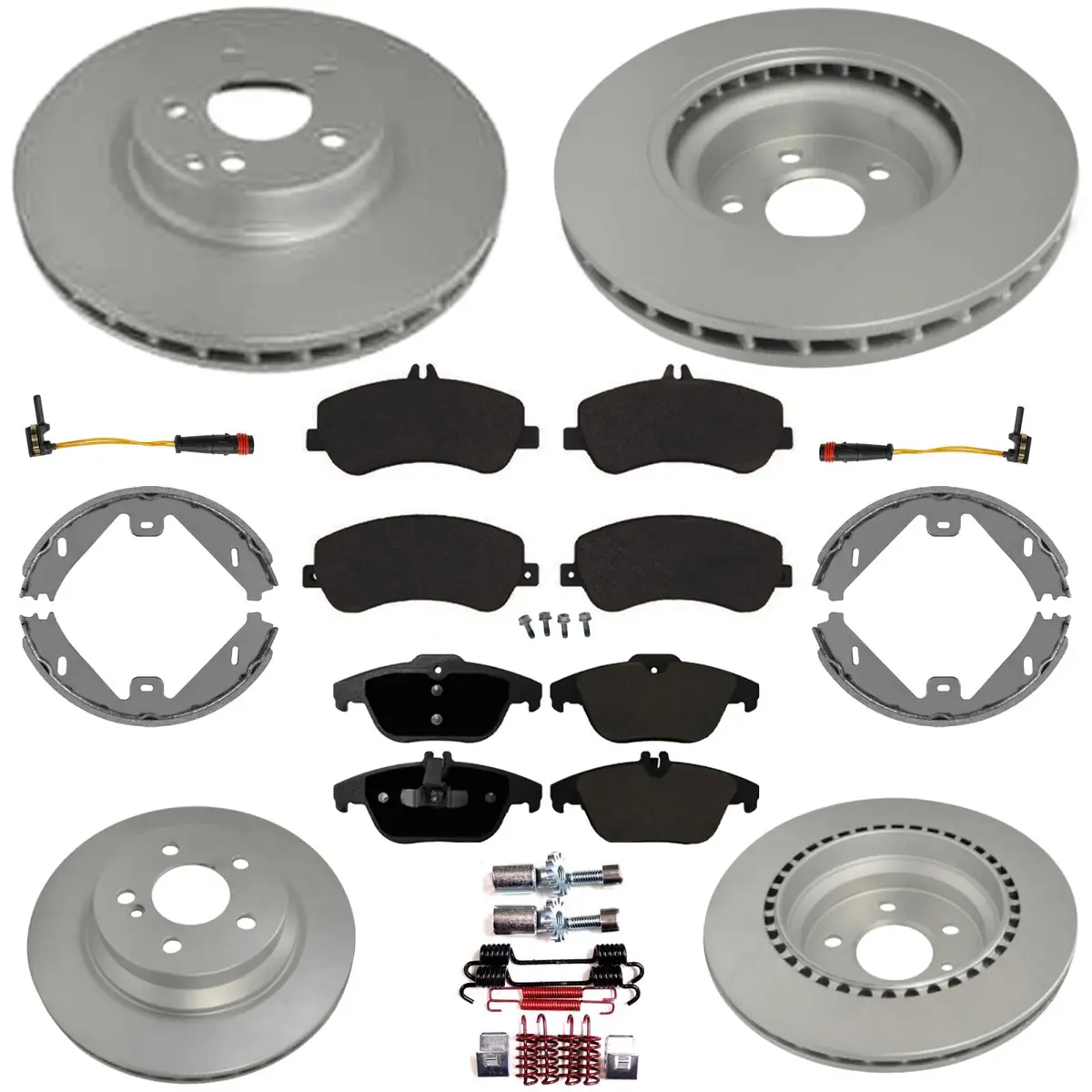 Front & Rear Carbon Brake Rotors Eps Brake Pads & Shoes For Glk350 2010-2015 1