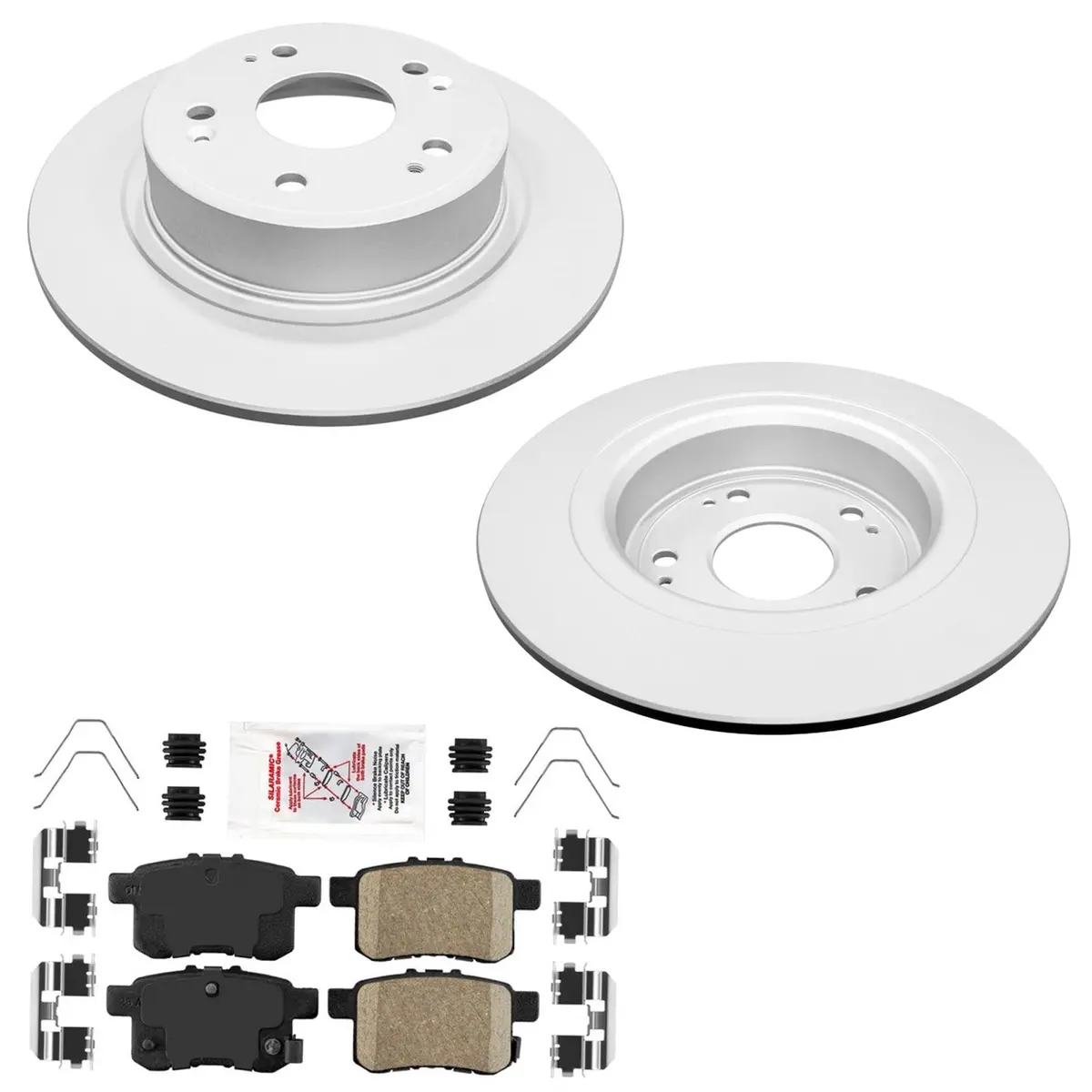 Rear Improved Coated Disc Brake Rotors Brake Pads For Honda Accord Hybrid 14-17 1