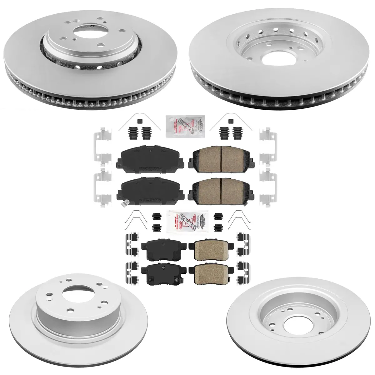 Improved Coated Disc Brake Rotors Brake Pads For Honda Accord Touring 16-17 3.5L 1
