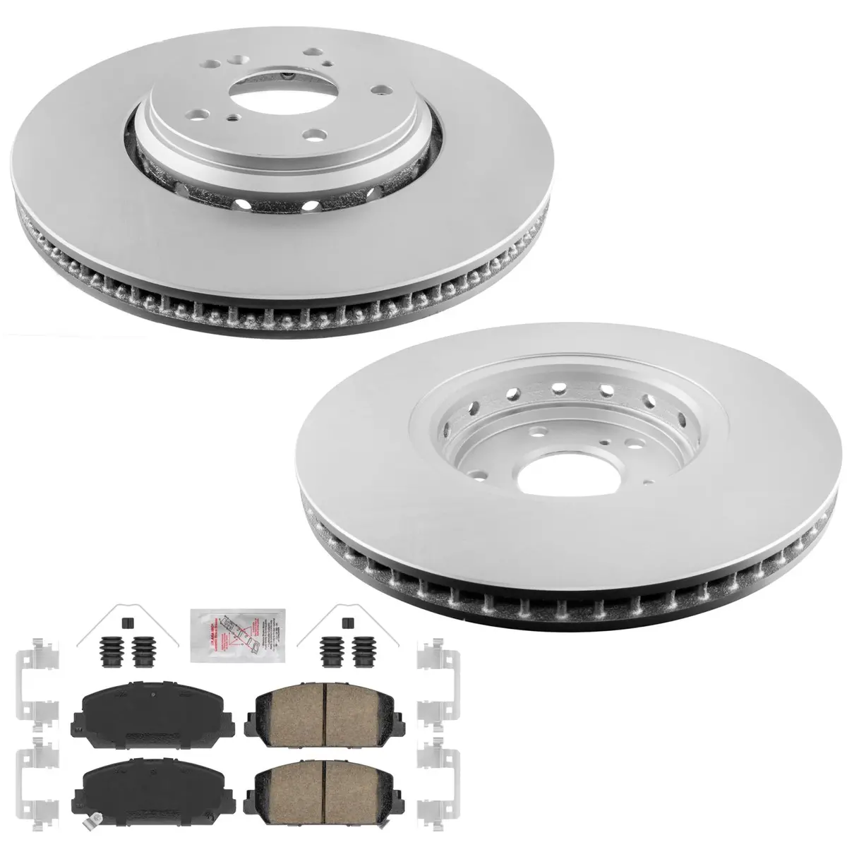 F Improved Coated Disc Brake Rotors Brake Pad For Honda Accord Touring 16-17 3.5 1