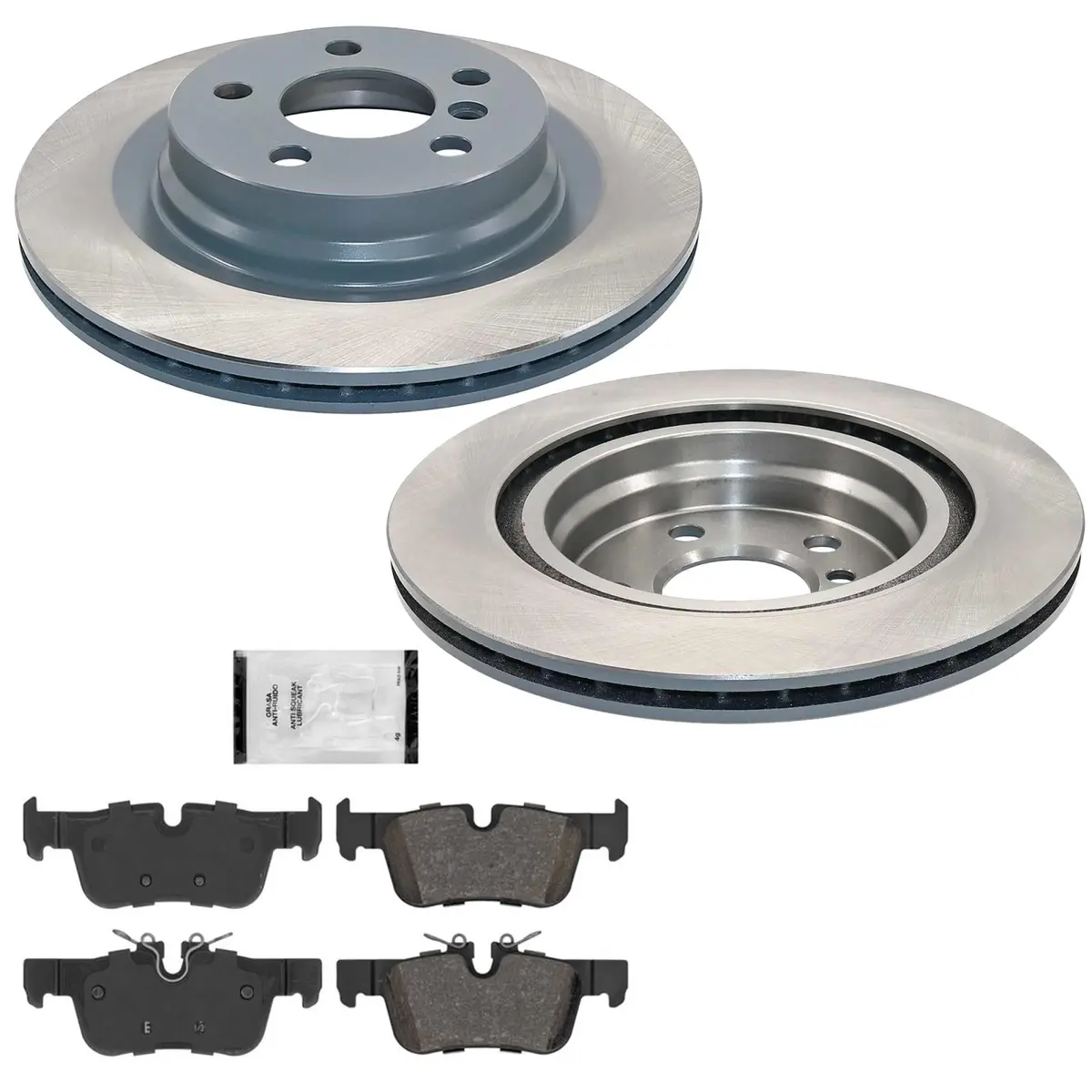 Rr Coated Disc Brake Rotors & Eps Brake Pads For Bmw X2 28I 2.0L 2018 2020 2023 1