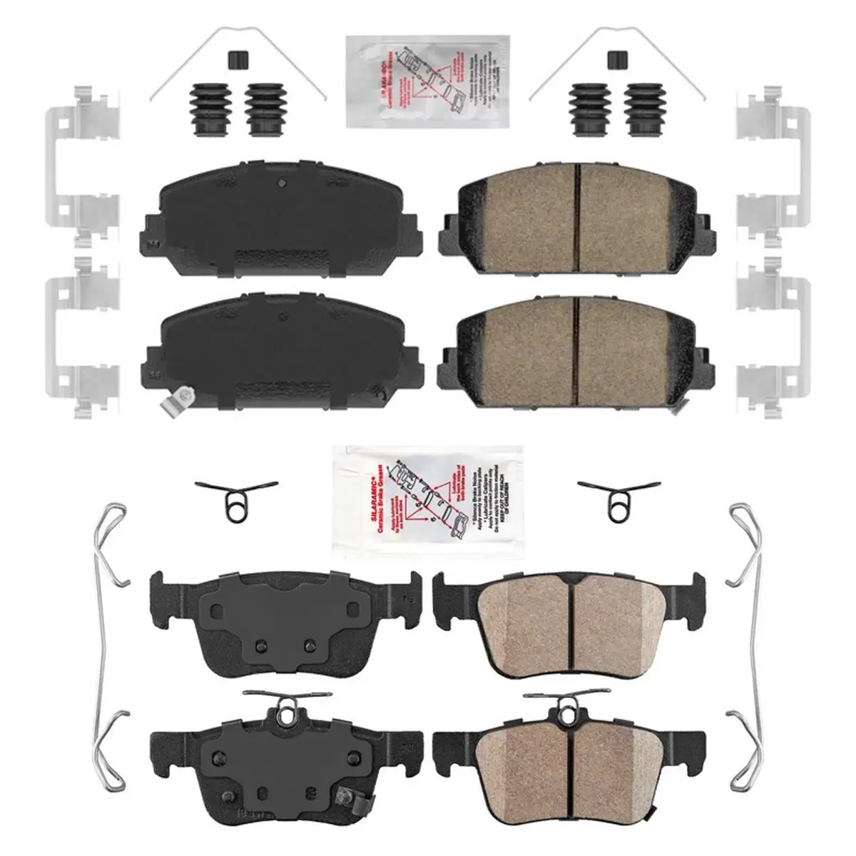 Front And Rear Ame Ceramic Disc Brake Pads For Honda Civic Si 2017 2018 2020 1