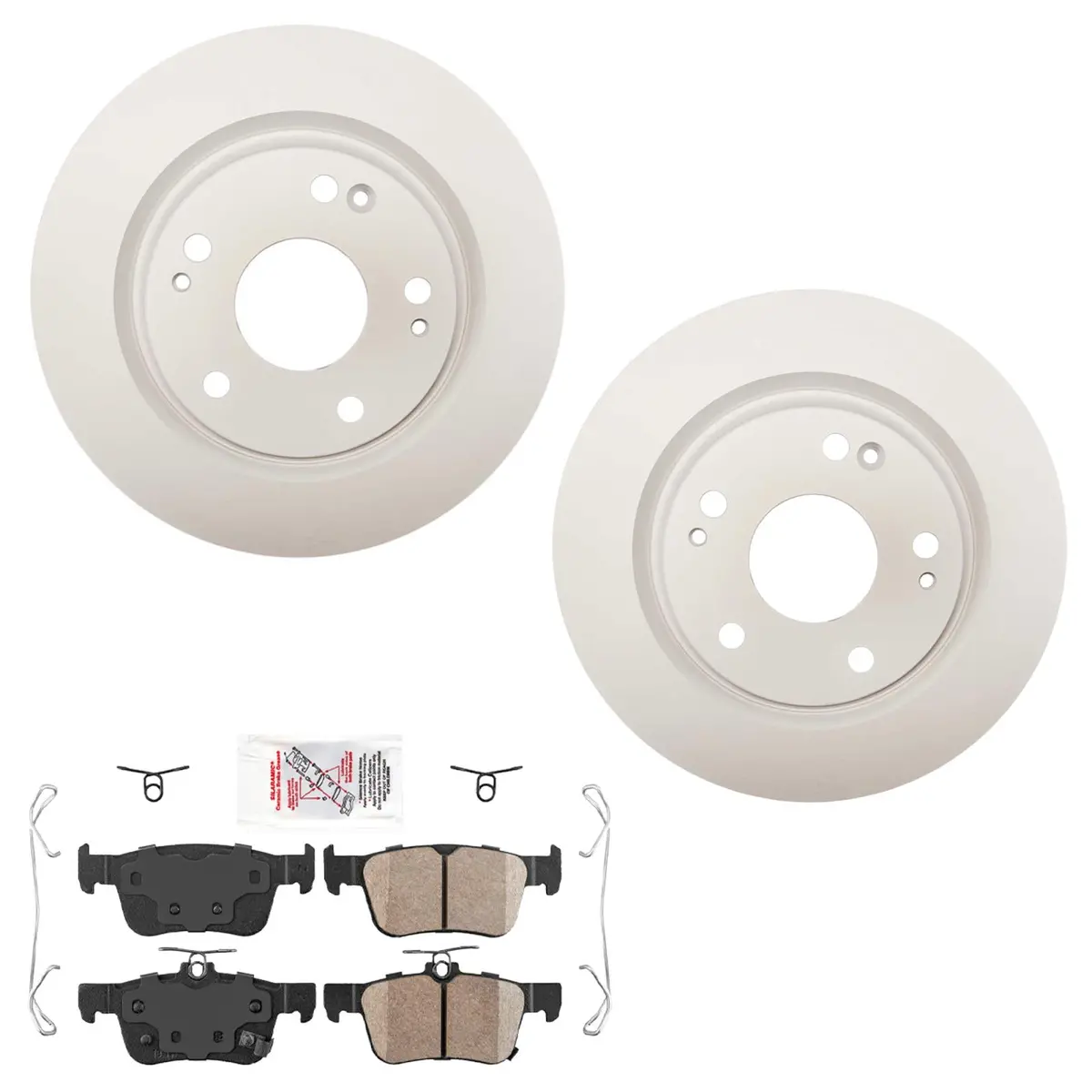 Rear Improved Coated Disc Brake Rotors Brake Pads For Honda Civic Si 2017-2020 1