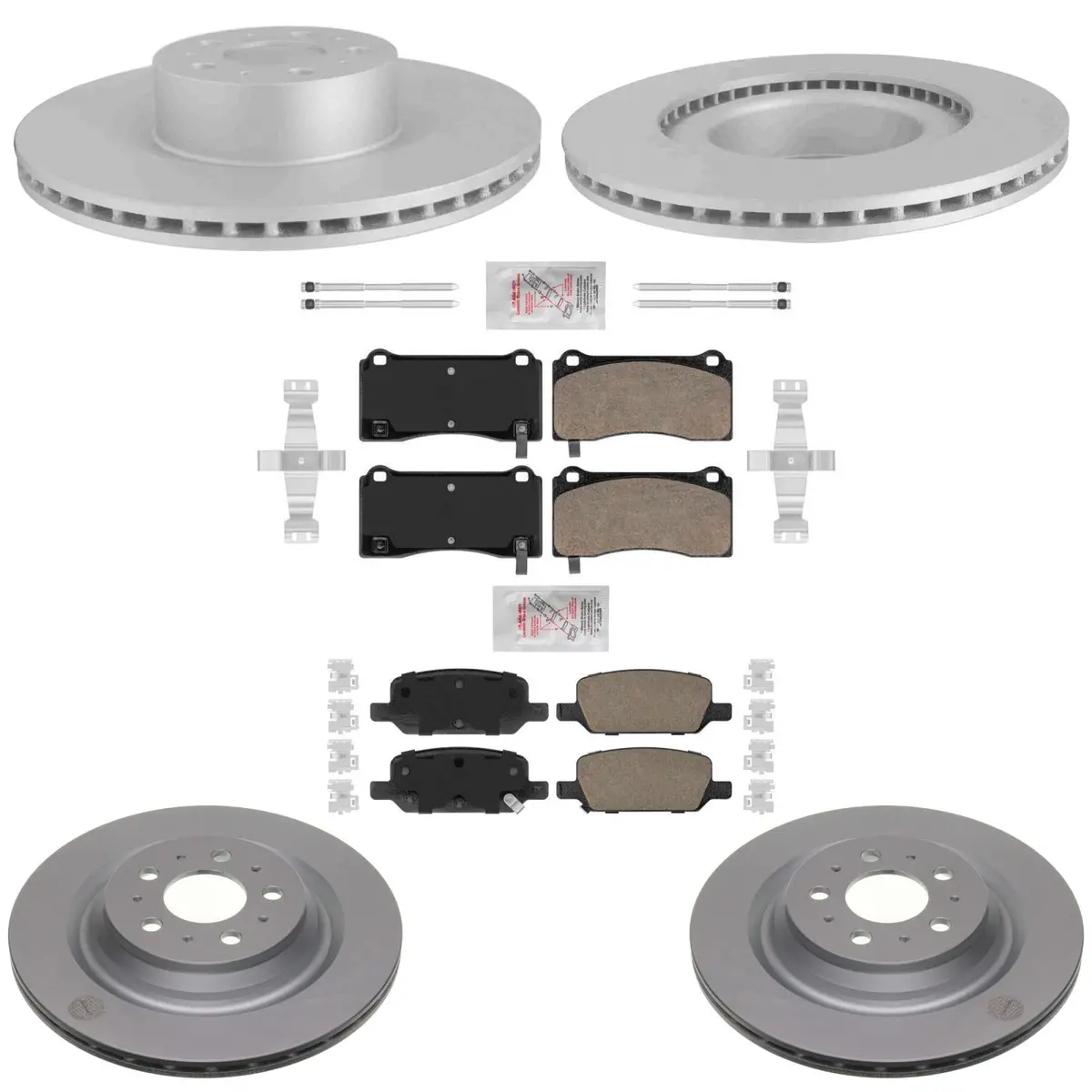Front & Rear Disc Brake Rotors & Pads For Tesla Longe Range Model Y 2020-2024 1