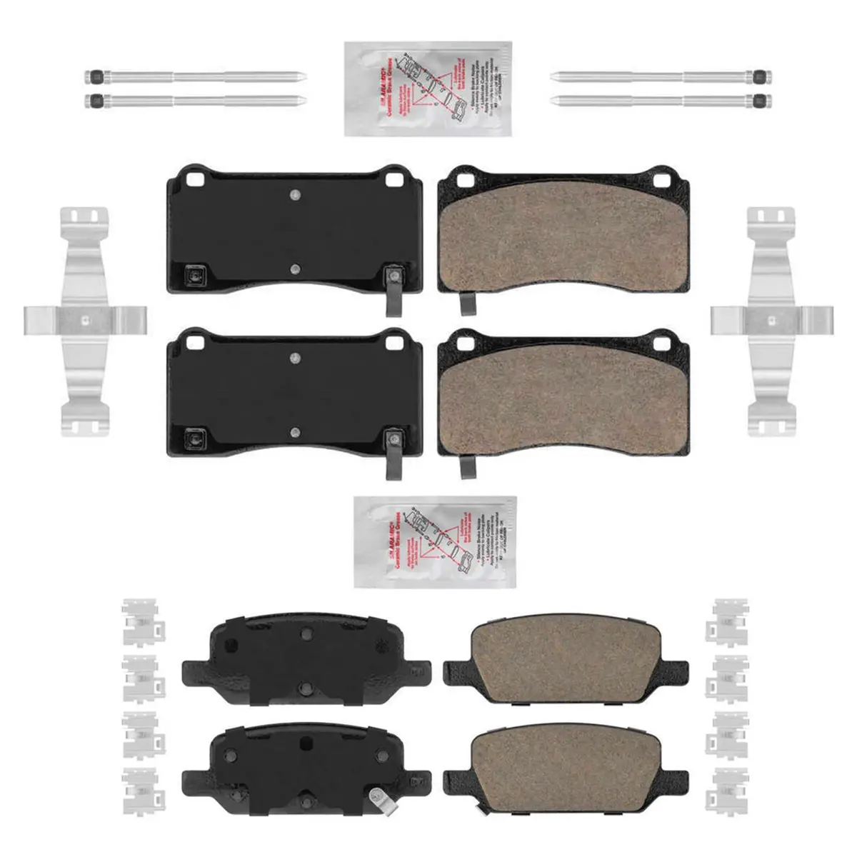 Front & Rear Ceramic Disc Brake Pads For Tesla Longe Range Model Y 2020-2024 1