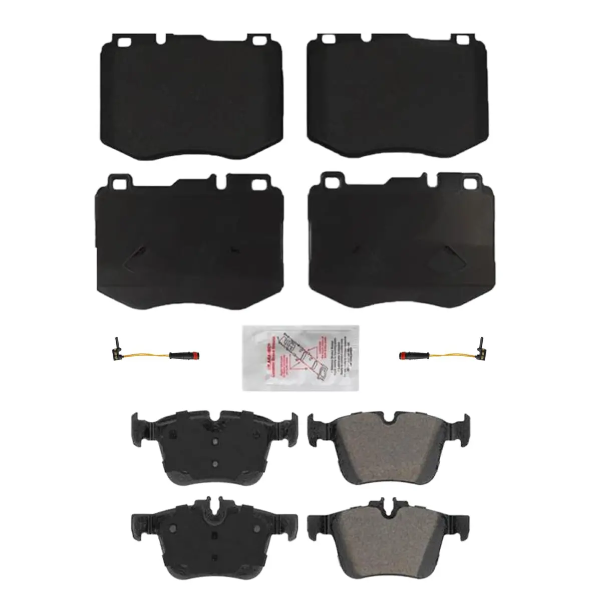 Front & Rear Eps R90 Certified Brake Pads For C300 15-21 W/ Dual Piston Caliper 1