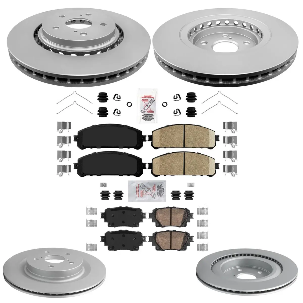 Coated Disc Brake Rotors & Brake Pads For Lexus Nx250 Nx350 2022 2023 2024 2025 1