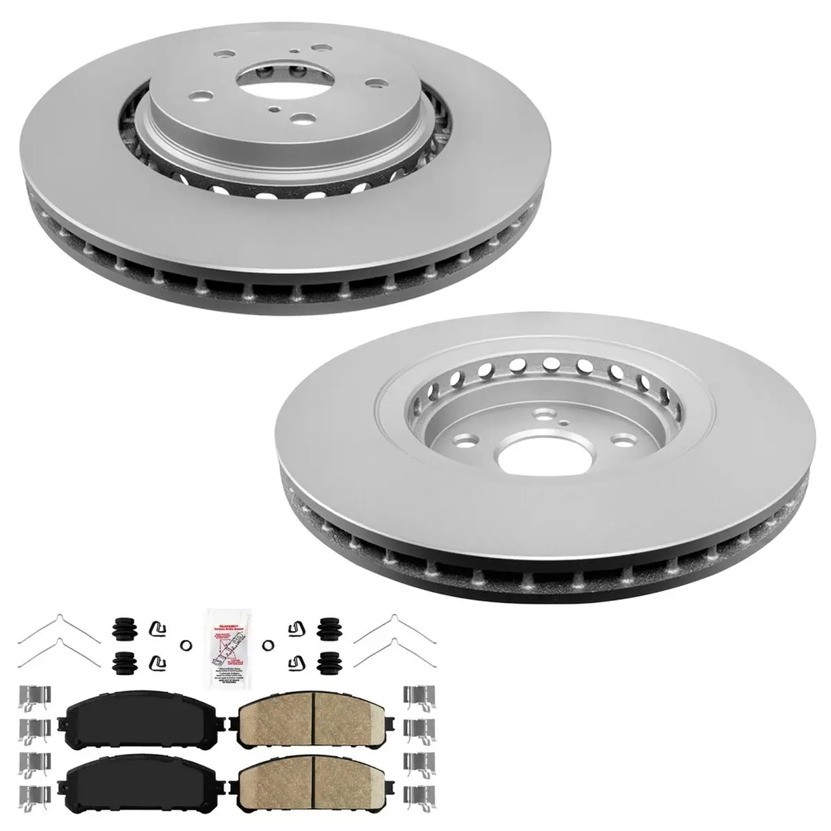 Front Coated Disc Brake Rotors & Brake Pads For Lexus Nx250 Nx350 2022 2023 2025 1
