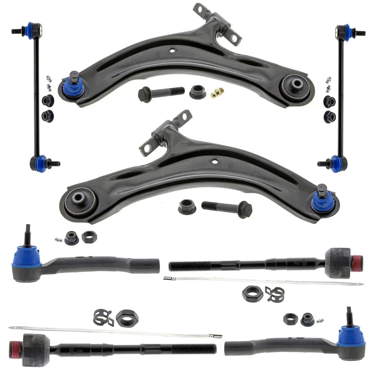 Greaseable Control Arms Tie Rods Sway Bar Links For Nissan Rogue 2008 2010 2013 1
