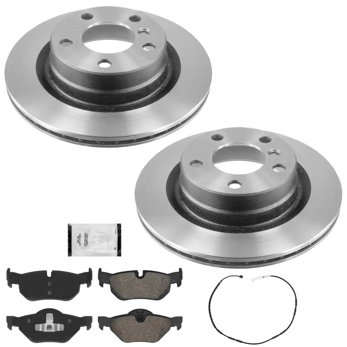 Rear Disc Brake Rotors E90 Pads For Bmw 328I 10-11 Rear Wheel Drive Coupe Sedan 1