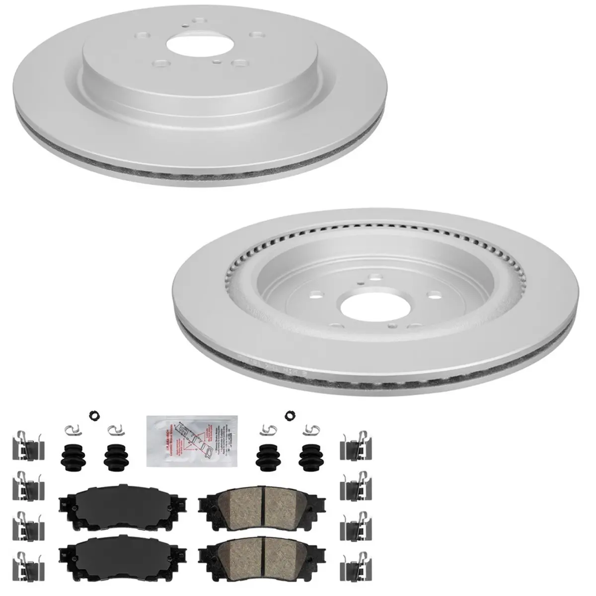 Rear Coated Disc Brake Rotors & Brake Pads For Lexus Rx350 Rx450h Hl 2016-2022 1