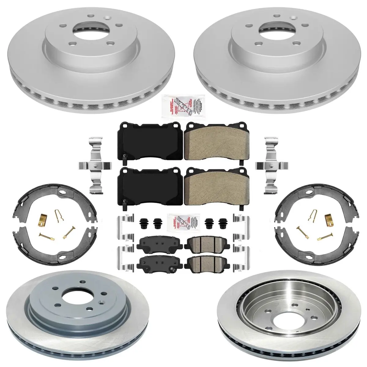 Coated Disc Brake Rotors Brake Pads For Cadillac Ats Dual Piston Caliper 13-19 1