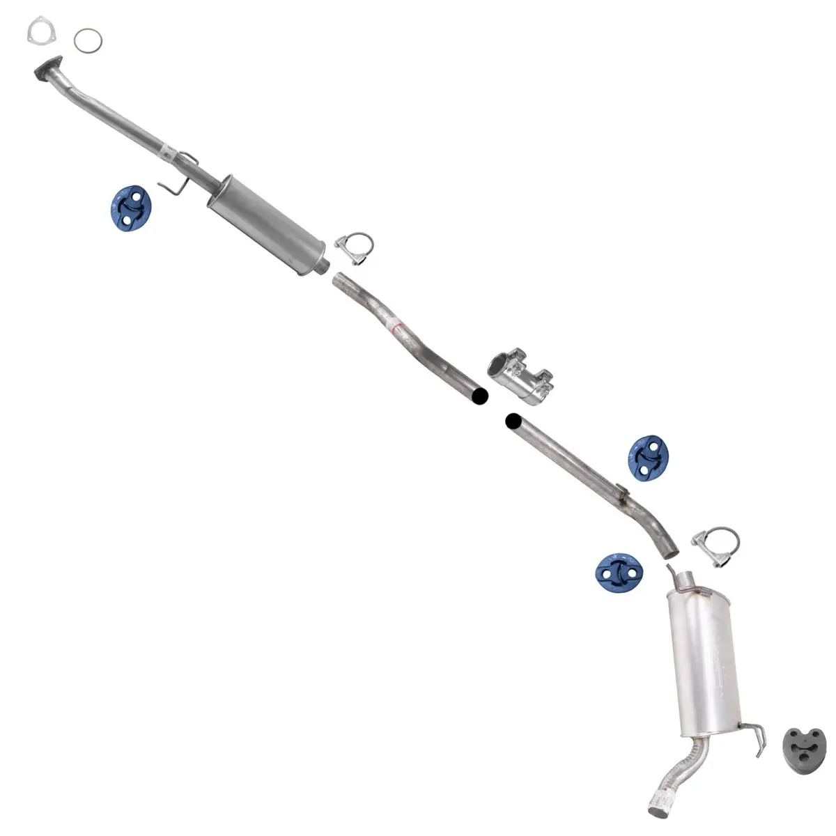 Muffler Resonator Pipe Exhaust System For Honda Accord 2Dr Coupe 2.4L 2008-2012 1