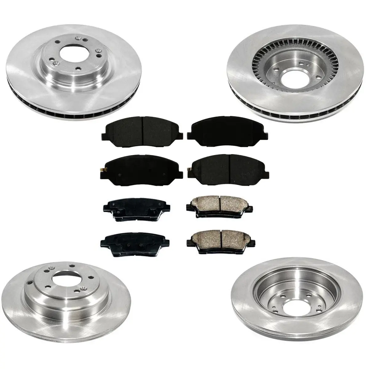 Front Rear Disc Rotors Disc Brake Pads For Hyundai Genesis 3.8L 4 Door 2010 2011 1