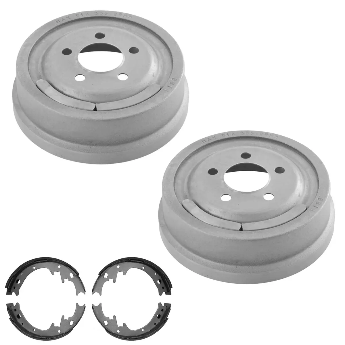 10 Inch Rear Brake Drums & Brake Shoes Fits Dodge B100 B150 1978 1982 1983 1984 1