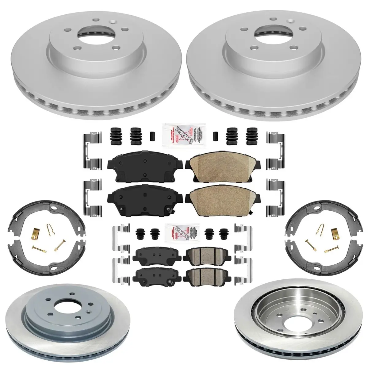 Coated Disc Brake Rotors Brake Pads For Cadillac Ats Single Piston Caliper 13-19 1