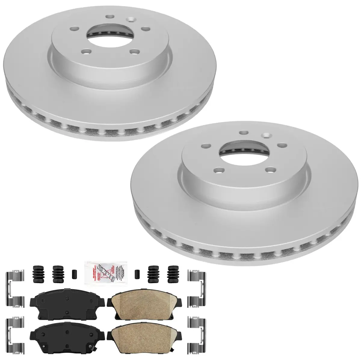 Ft Coated Disc Brake Rotors Brake Pads For Cadillac Ats Single Piston Cal 13-19 1