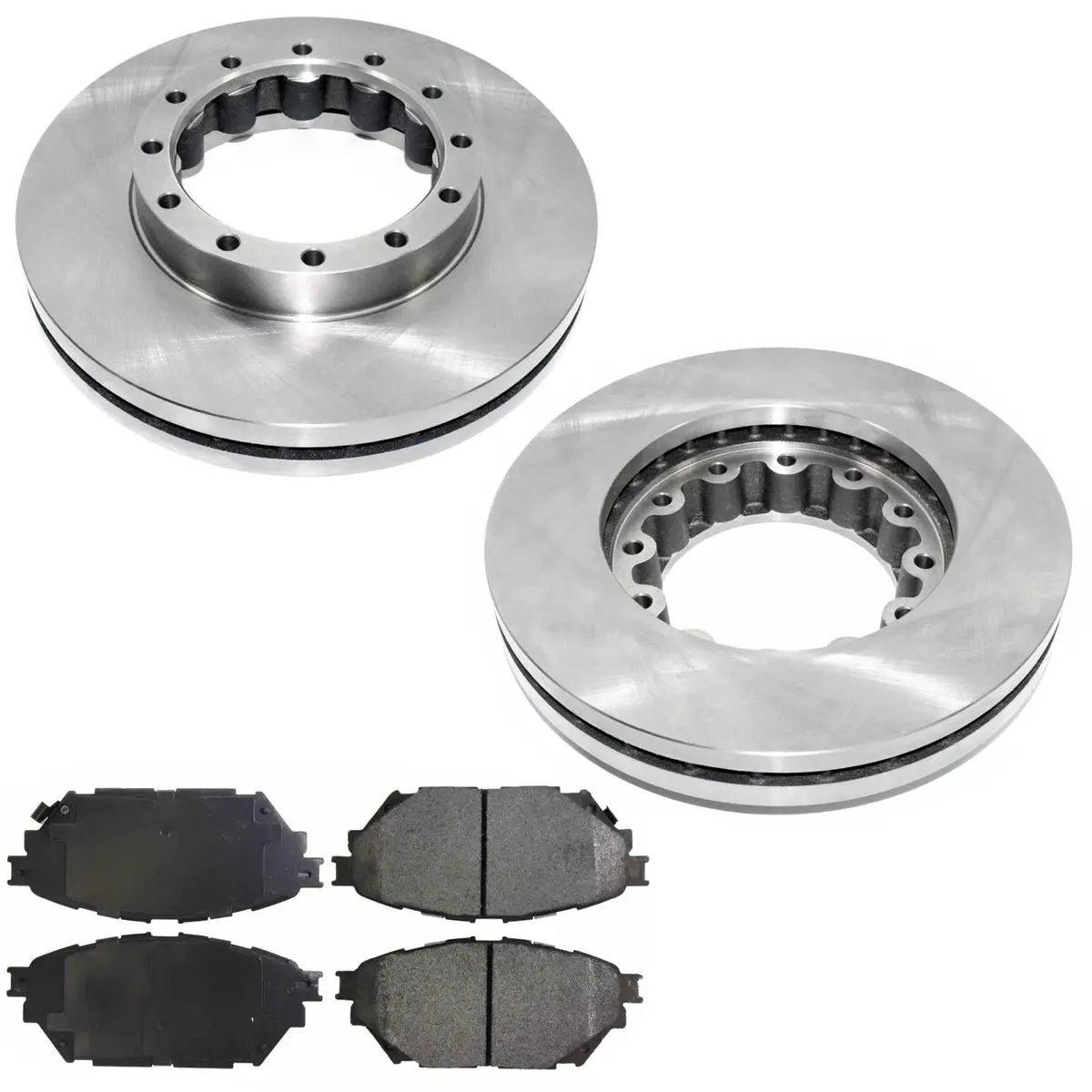 Rear Disc Brake Rotors & Fleet Duty Pads For Mitsubishi Fuso Canter Fe160 12-13 1