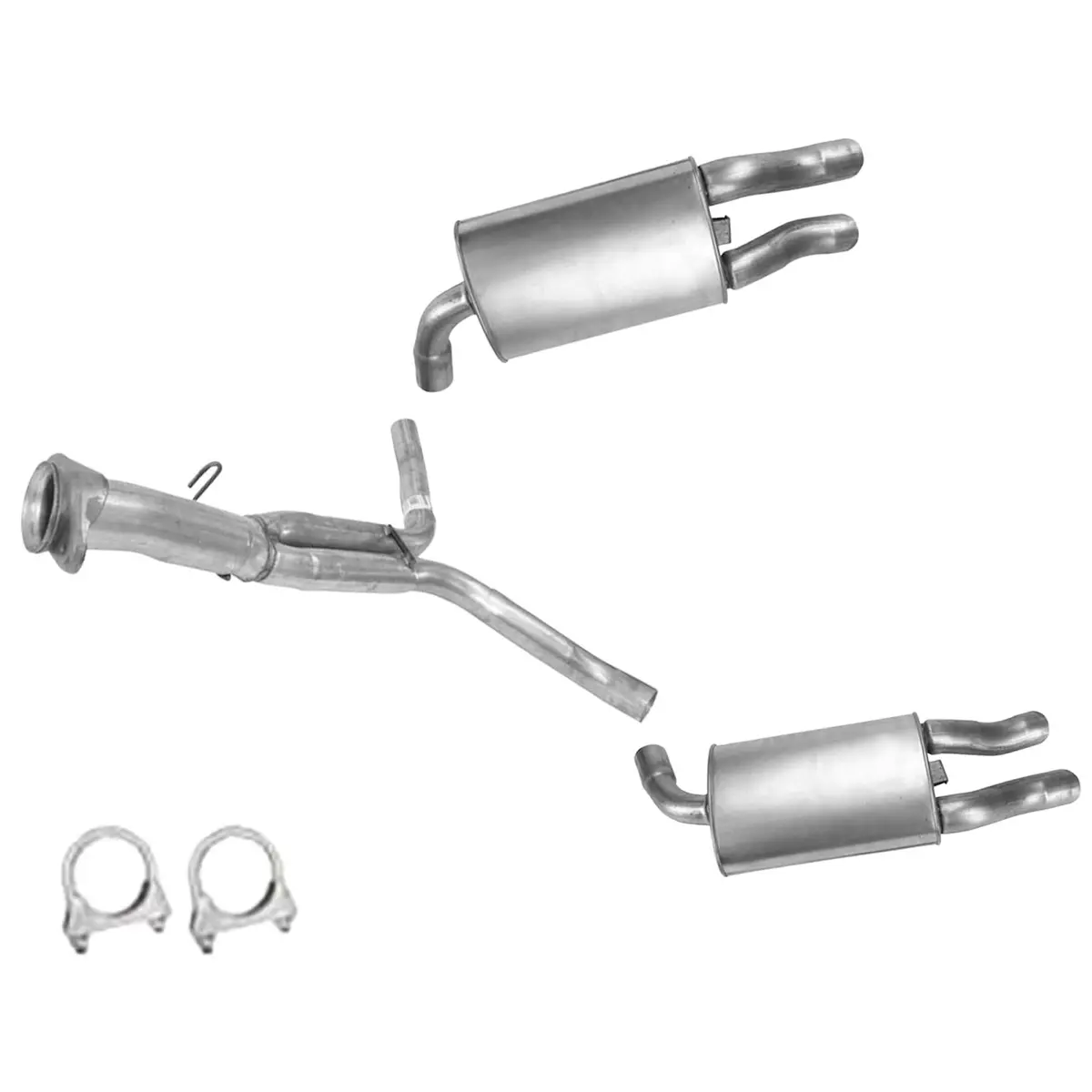 For 1986-1990 Chevrolet Corvette Exhaust System Rear Y Pipe With Dual Mufflers 1