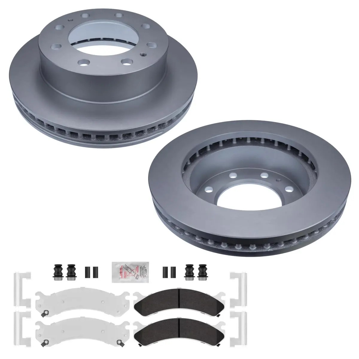 Front Coated Rotors & Pads For Chevrolet Express 3500 03-20 Over 9600Lb Vehicle 1