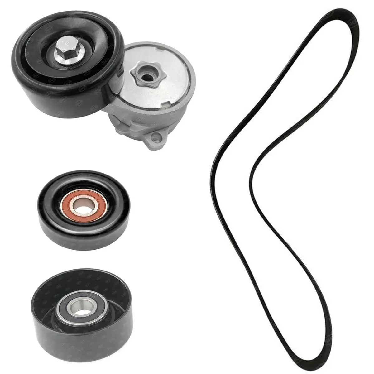 Belt Tensioner & Pulley With Serpentine Belt Kit For Acura Tsx 3.5L 2010-2014 1