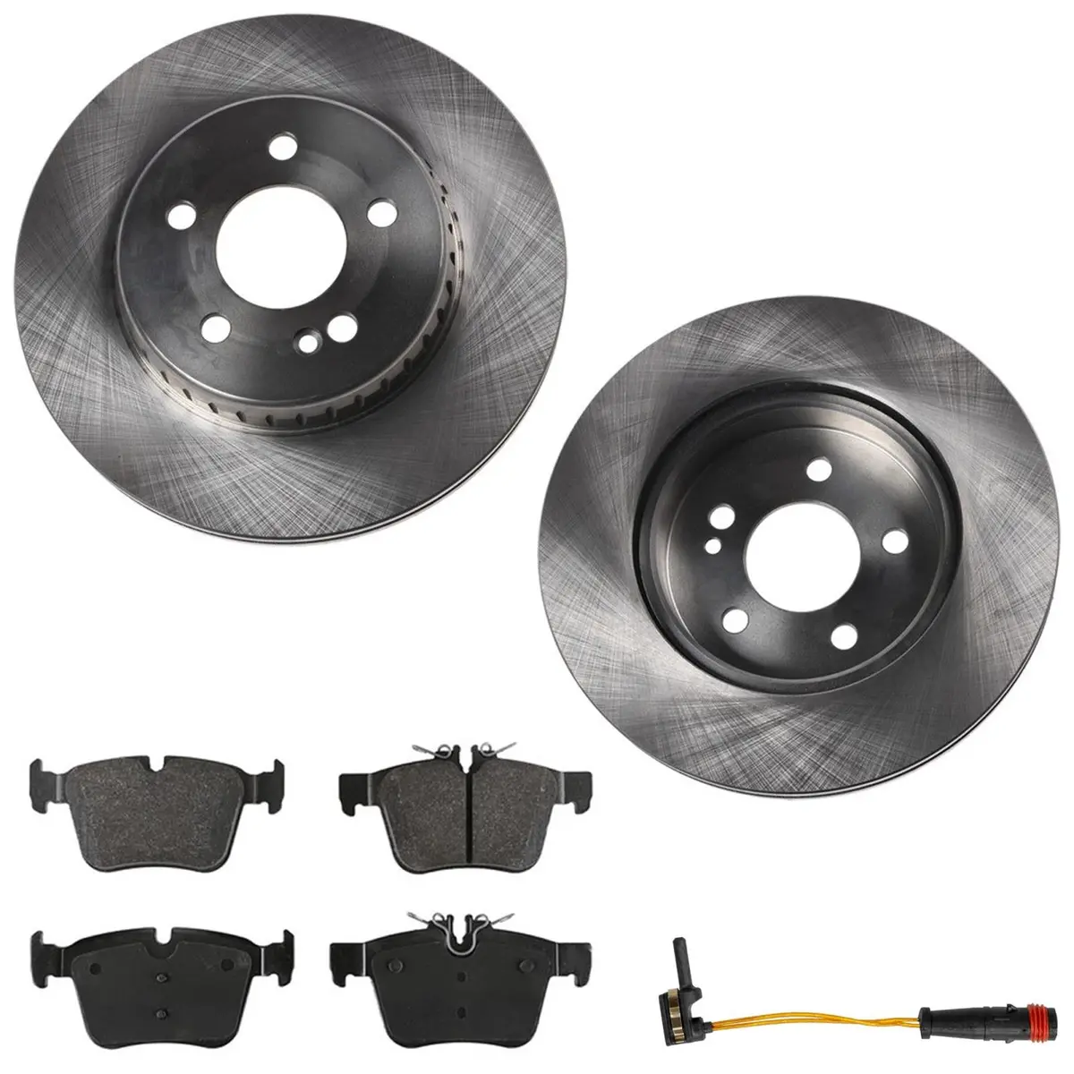Rear Brake Rotors Eps Pads For Mercedes Benz C300 Amg Sport Package 2015-2021 1