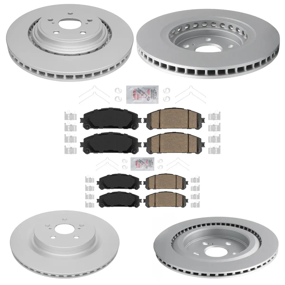 Front & Rear Disc Brake Rotors Ceramic Pads For Toyota Highlander 2020 2024 2025 1