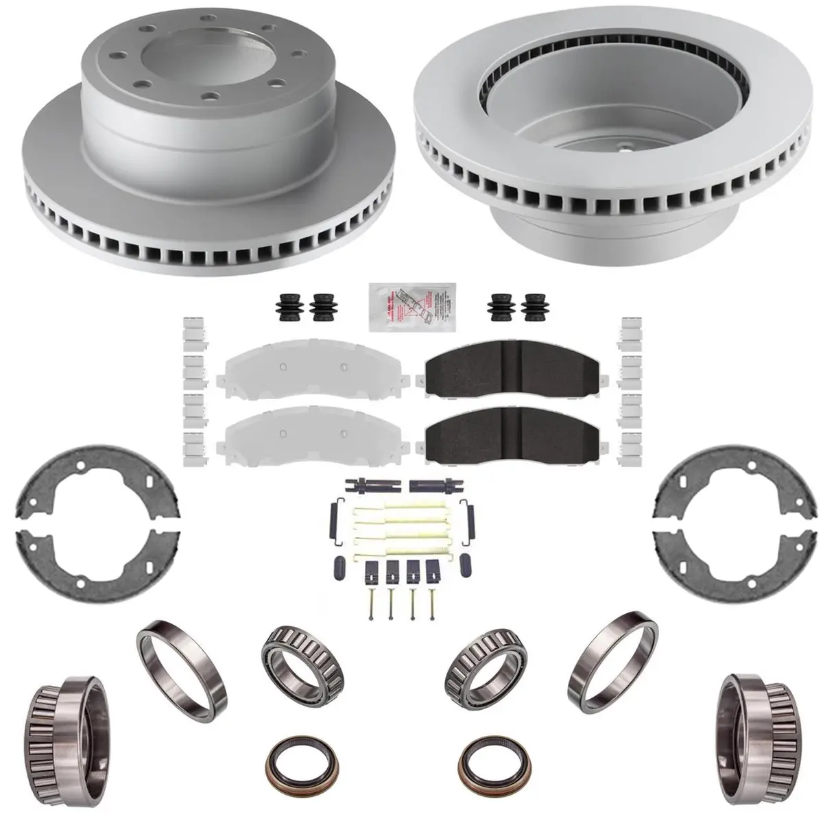 Rear Brake Rotors Pads Wheel Bearings For Ford F250 Super Duty 2017 2020 2022 1