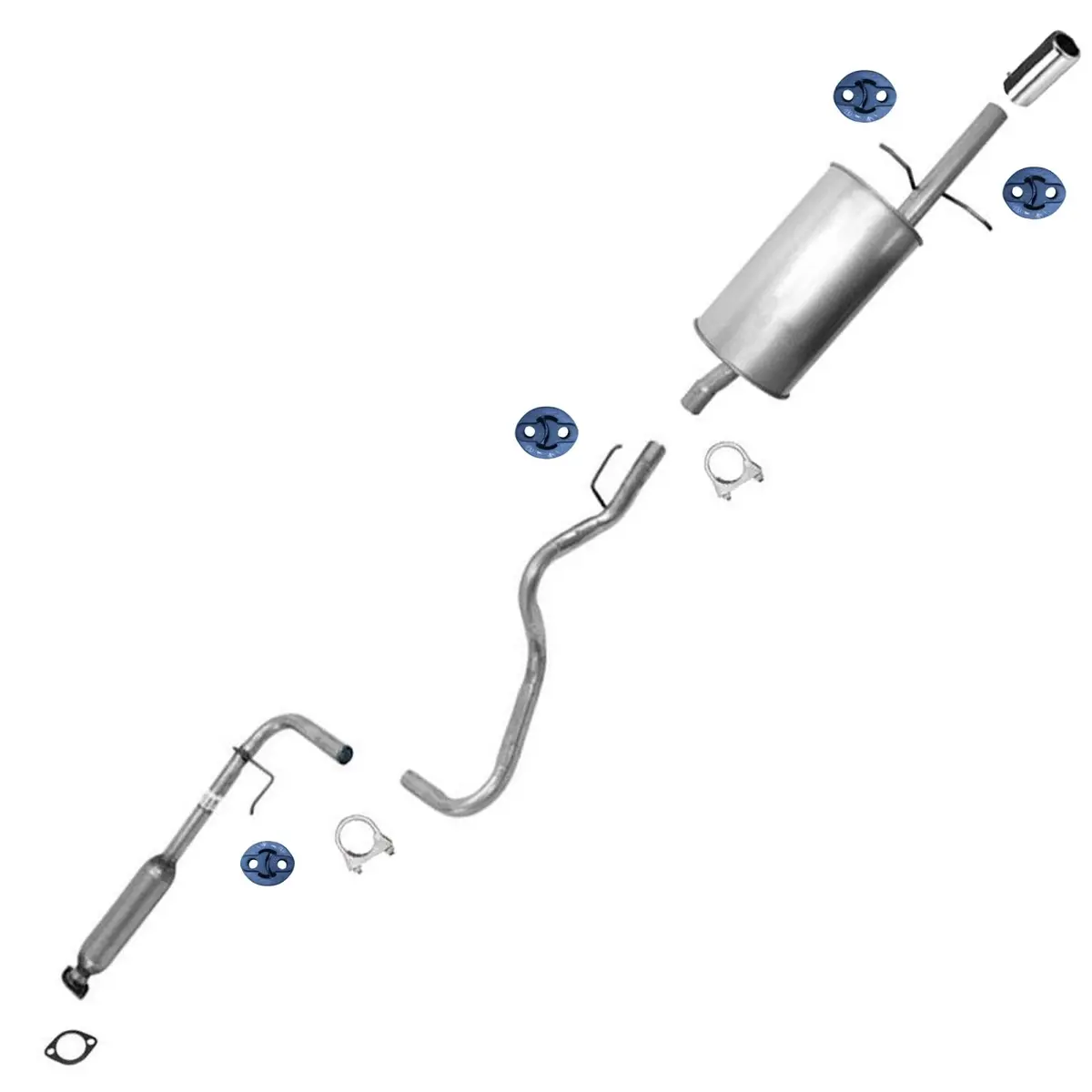 For Chevrolet Cobalt 2.2L 2005 2007 2010 Resonator Pipe Muffler Exhaust System 1