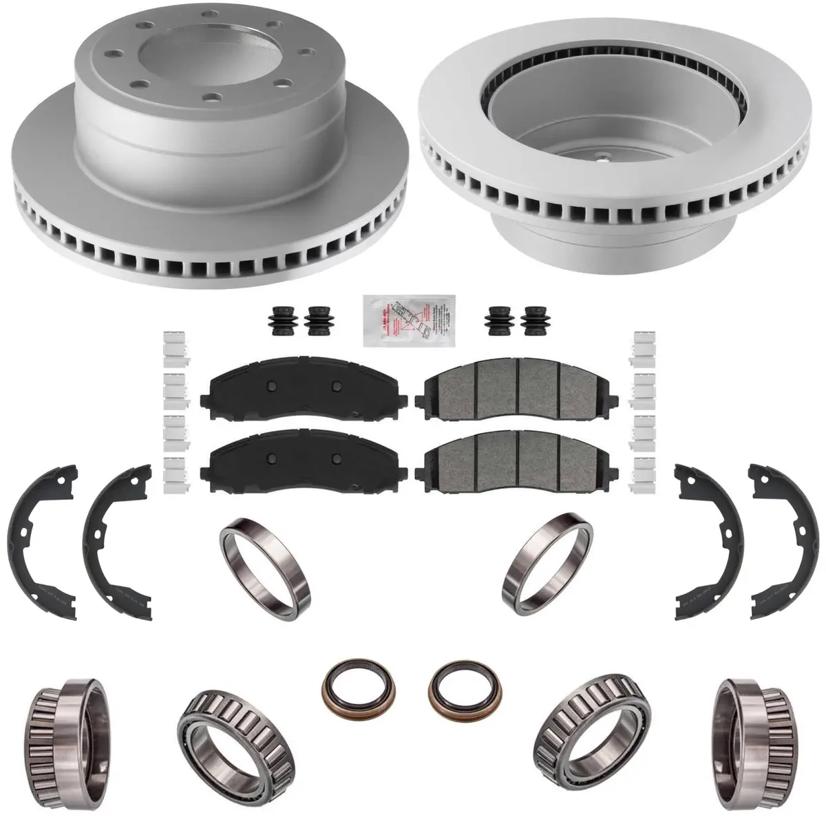 Rear Brake Rotors Pads Wheel Bearings For Ford F250 Super Duty 2023 2025 2026 1