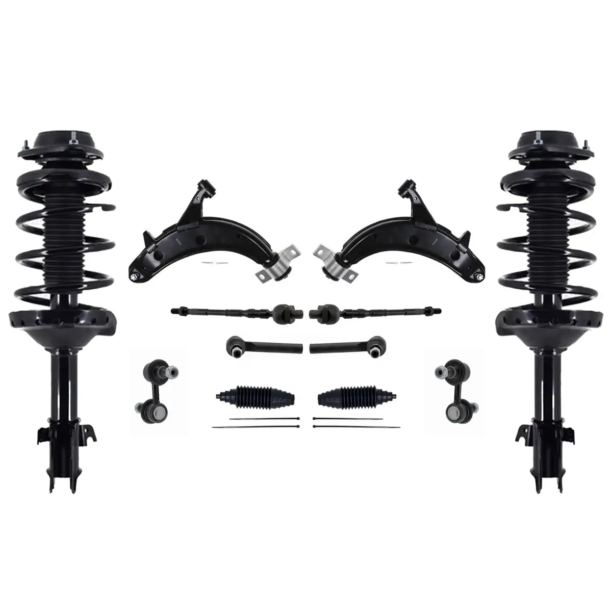 Front Spring Struts Control Arm Ball Joints Tie Rods For Subaru Forester 06-08 1