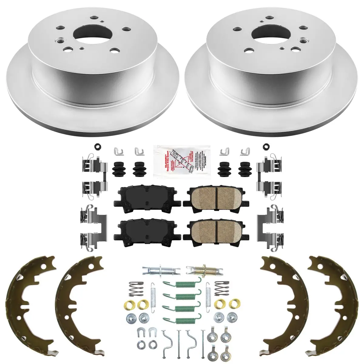 Rear Improved Coated Disc Brake Rotors Brake Pads For Lexus Rx350 Rx400h 06-09 1