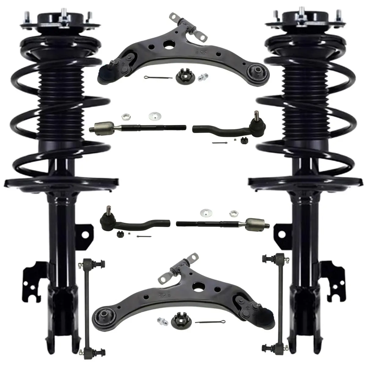 Front  Struts Lower Control Arms Tie Rods & Links For Toyota Camry 4 Cyl 07-2011 1