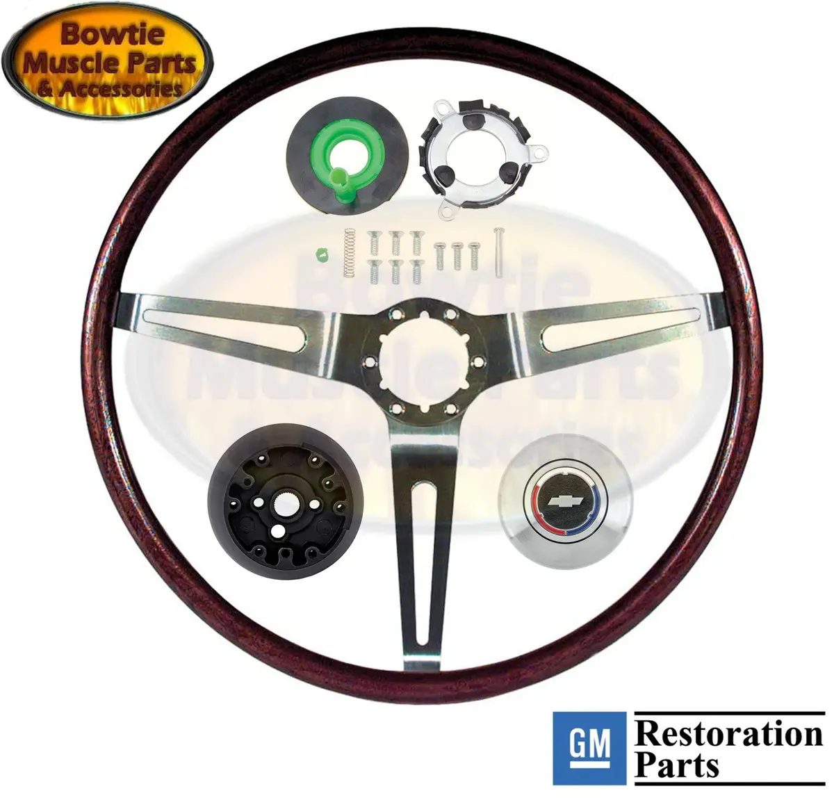 69-72 Rosewood Wood Steering Wheel Kit Camaro Impala Nova Chevelle W Out Tilt 1