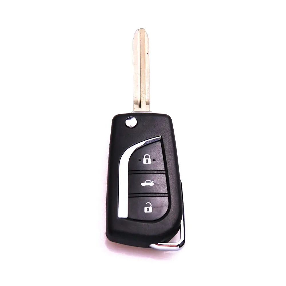 3 Buttons Flip Remote Shell For Toyota Corolla Best Quality - Pack Of 5 1