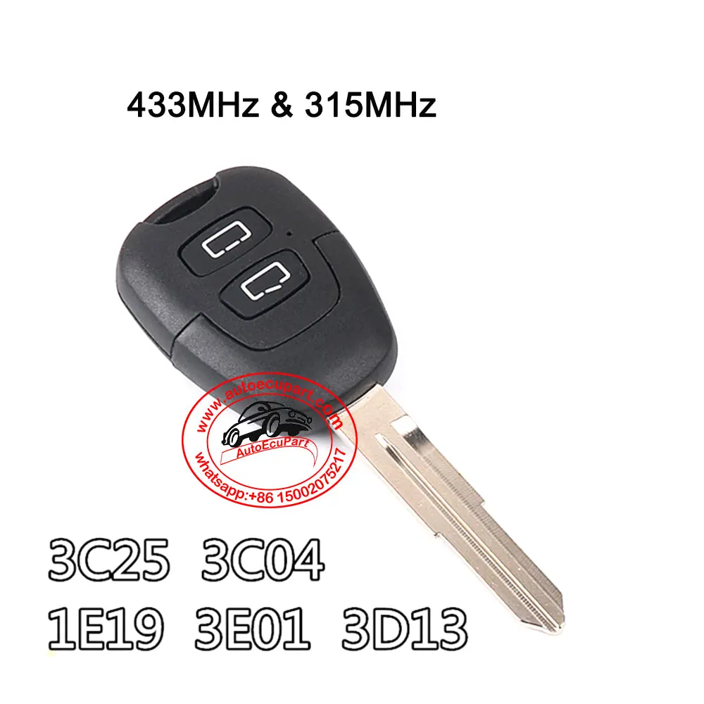 3C25 3C04 1E19 3E01 3D13 Remote Key 433Mhz 315Mhz 2 Button For Brilliance H320 H330 H530 Frv 1