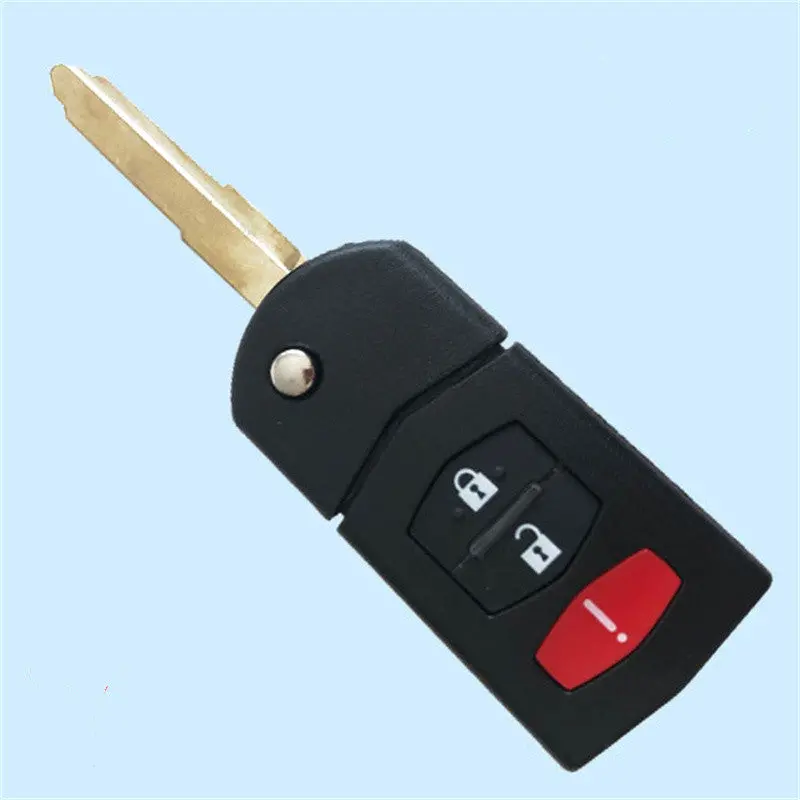 3 Button Replacement Filp Key Case Folding Fob Car Remote Key Shell For Mazda 3 5 6 Mx-5 Miata Cx-7 Cx-9 Rx-8 Cx-9 5Pcs 1