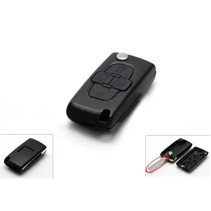 4 Buttons Key Shell For Peugeot 5 Pcs 1