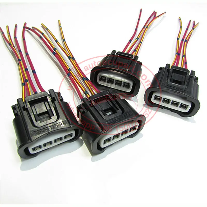 4Pcs Genunine Ignition Coil Pack Wiring Harness Connector Adapter For Toyota Lexus 1