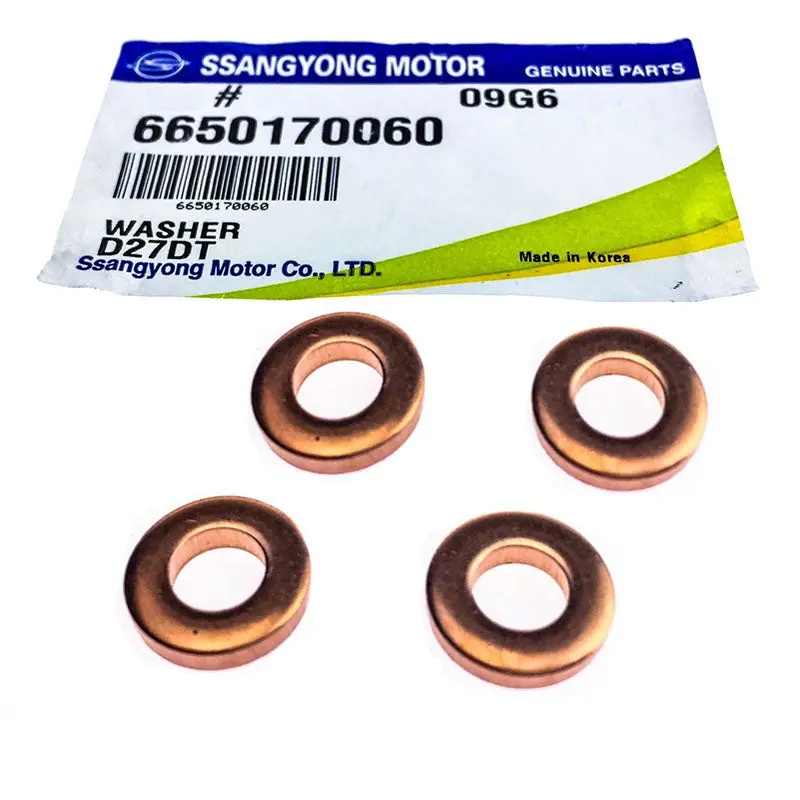 4Pcs/Set Genuine Injector Washer 6650170060 For Ssangyong Rexton Kyron Stavic Actyon 1