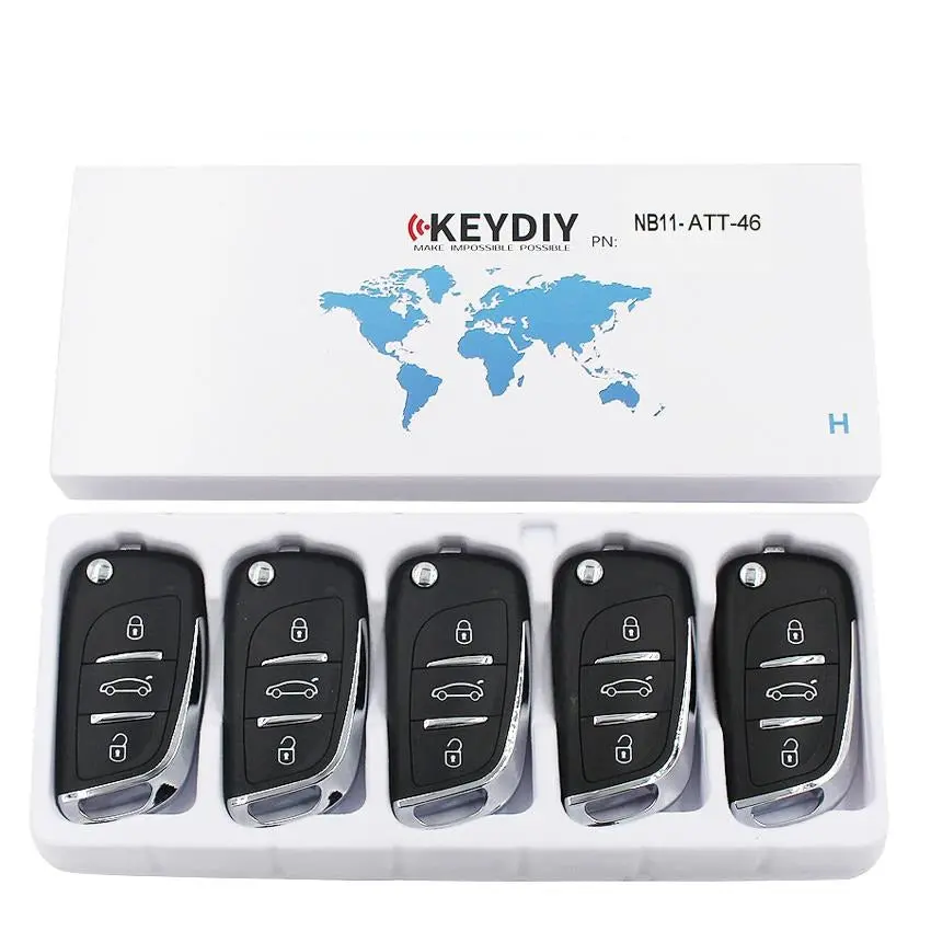 5Pcs Kd Nb11-Att-46 Remote Control Key 3 Button (Keydiy Nb Series) 1