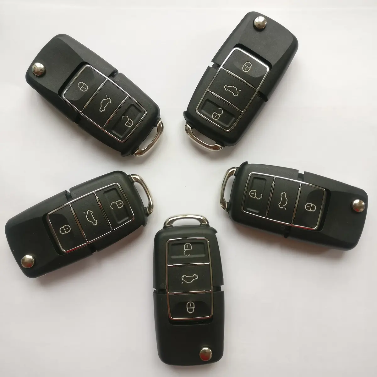 5 Pieces Xhorse Vvdi Vw B5 Blank Type Universal Remote Control - With Blades & Logos - Xkb506en 2