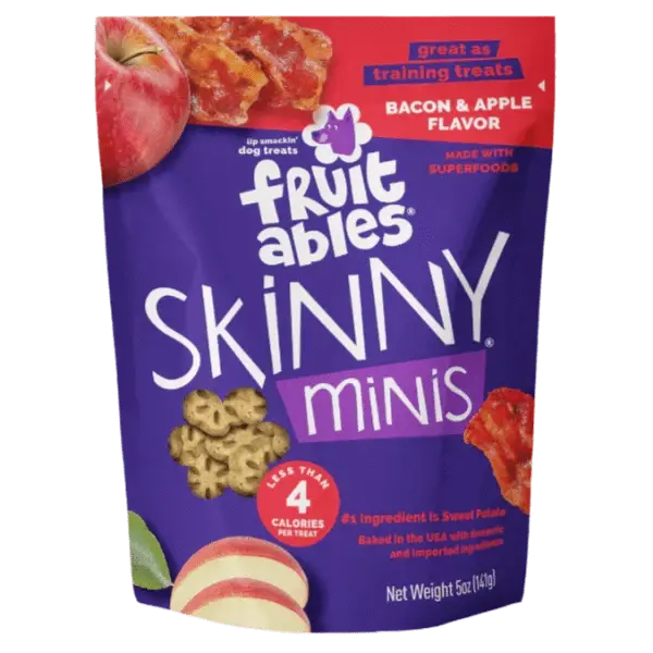 Fruitables Skinny Minis Apple Bacon Flavor Dog Treats 1