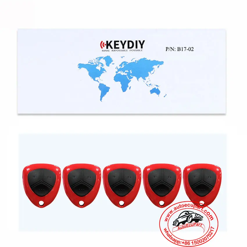 5Pcs Kd B17-2 Universal Remote Control Key 3 Button (Keydiy B Series) 1